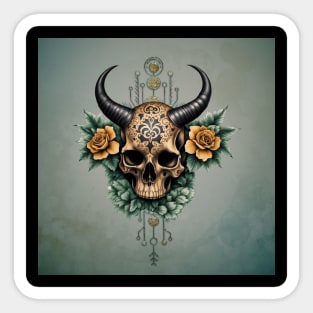 Awesome skull. Add a touch of darkness Sticker